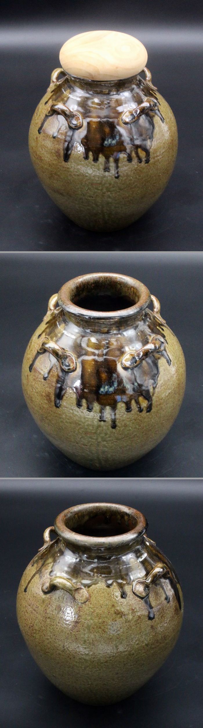 丹波焼 伊羅保 尾中窯 市野克 造 茶壺 セット 茶道具 丹波焼 伊羅保 尾中窯 市野克 造 茶壺 セット 茶道具 - メルカリ