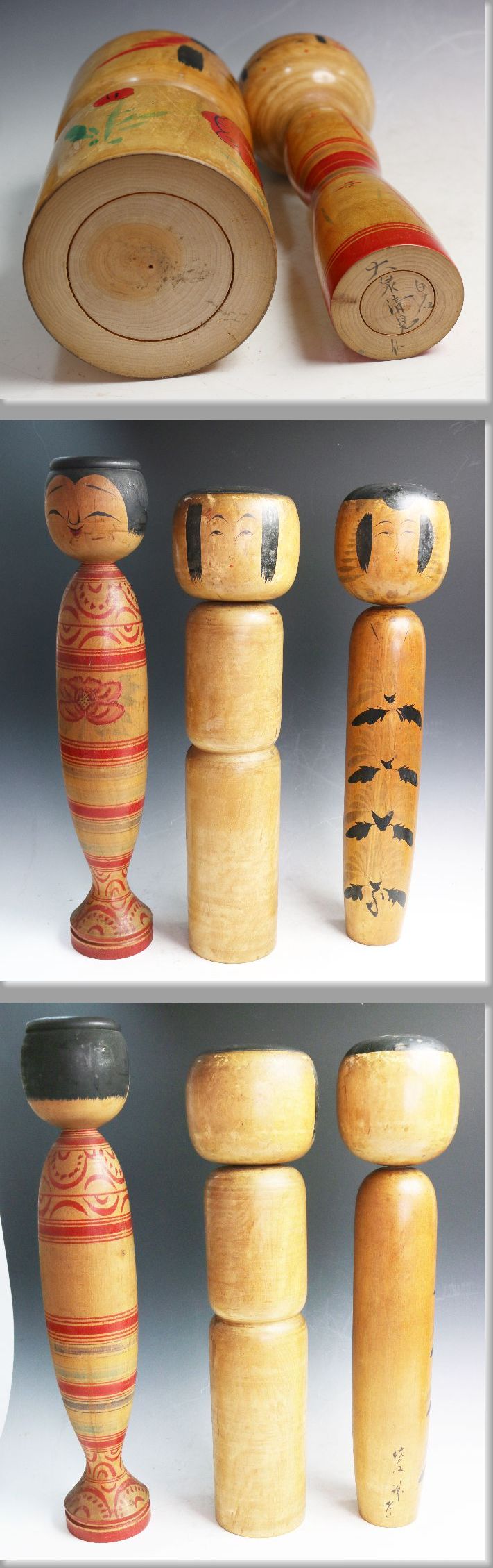 伝統こけし 創作こけし 計7体 高さ25から49cm